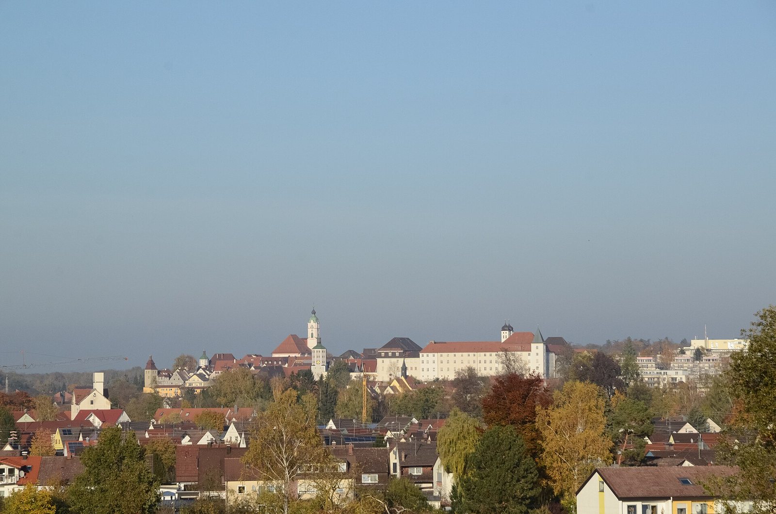 Die Altstadt von Günzburg von Westen gesehen