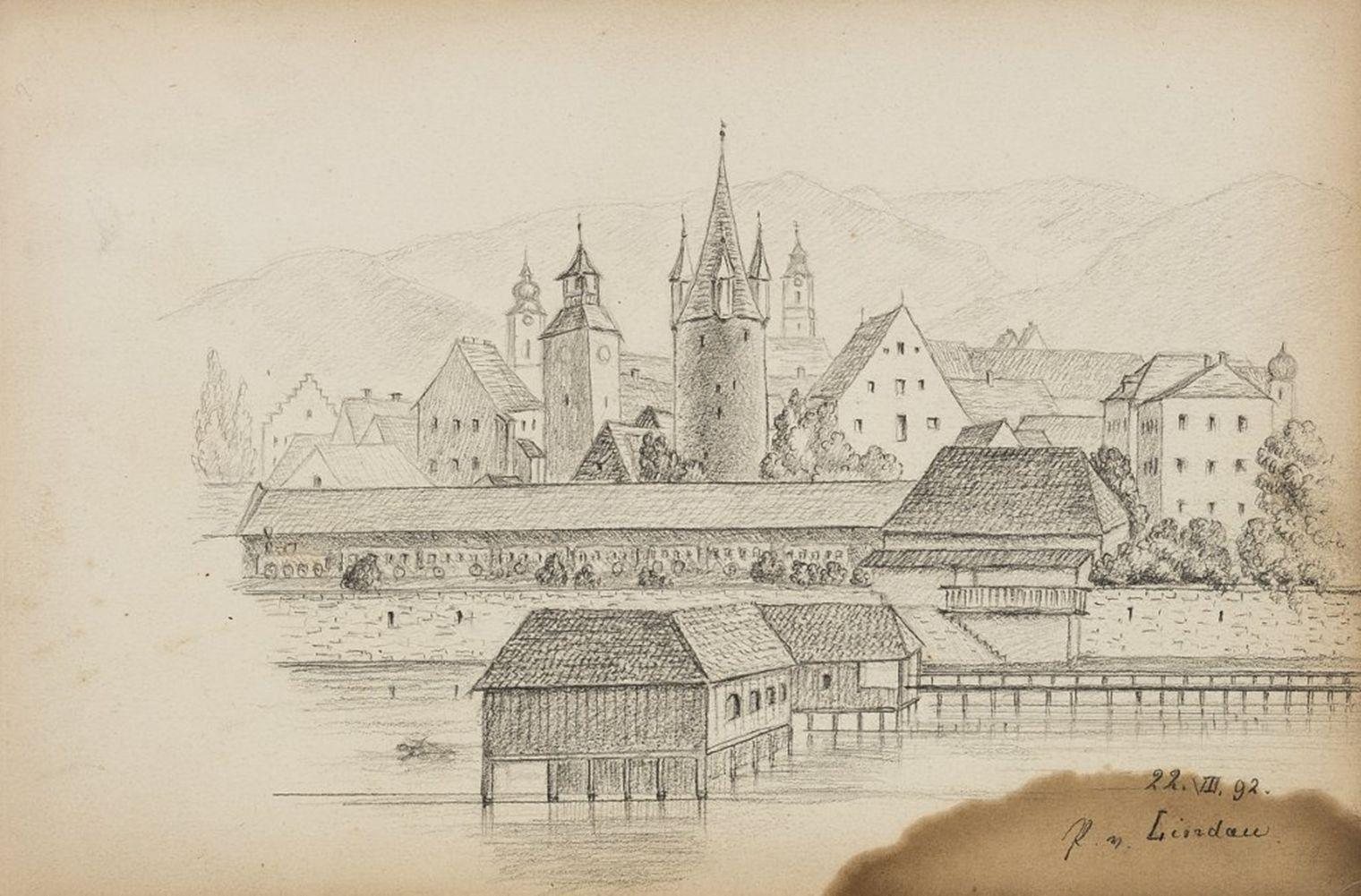 Historische Aufnahme von Lindau aus dem Jahr 1892