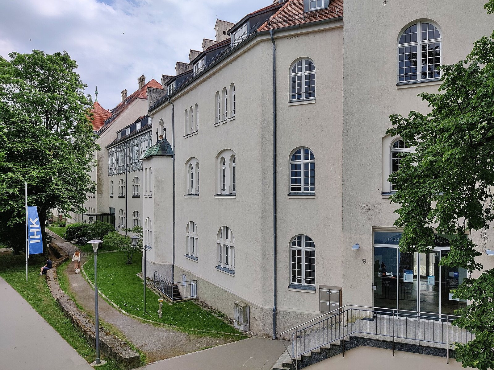 Historische Gebäude am Uferweg der Hinteren Insel in Lindau