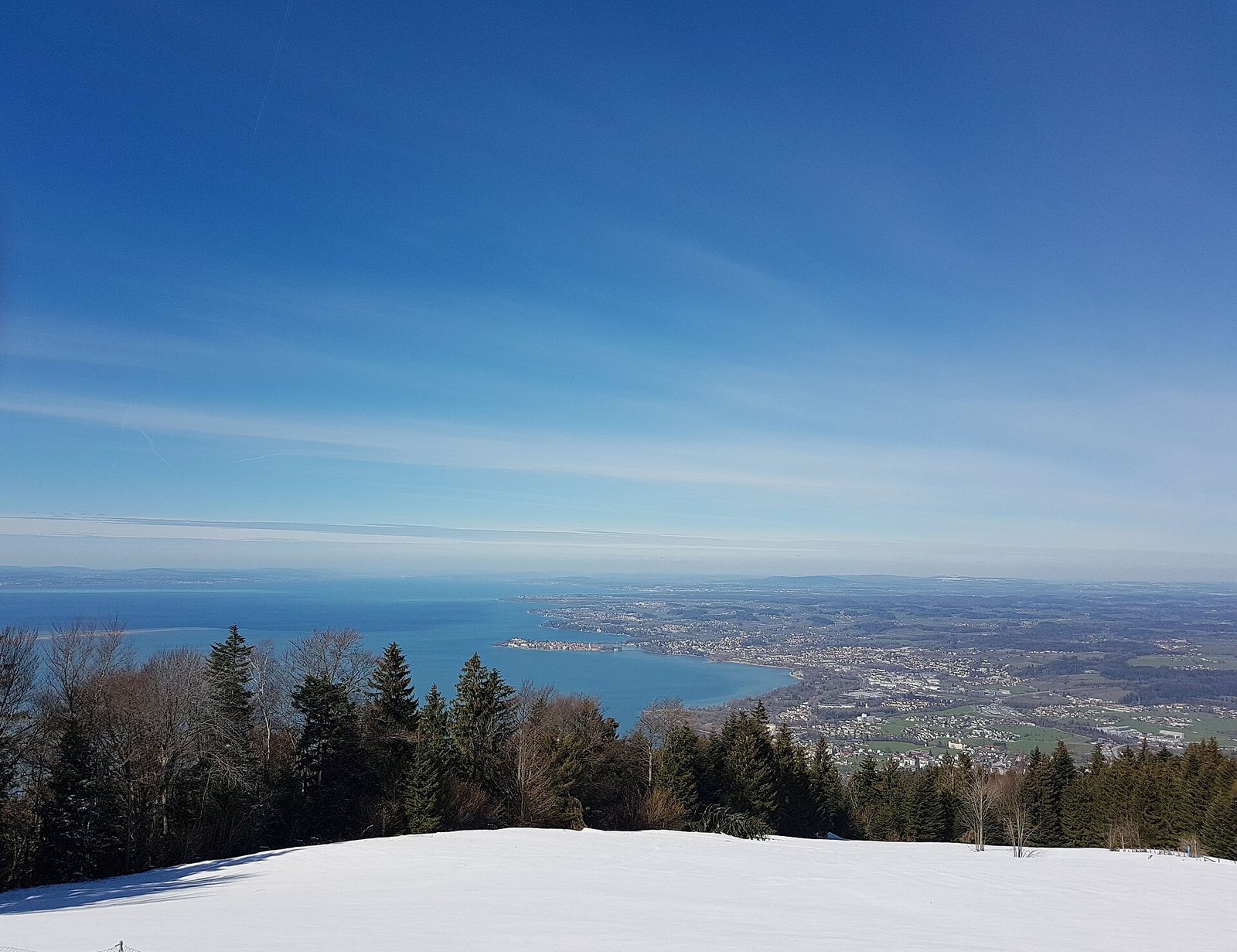 Blick vom Pfänder über den Bodensee auf Lindau